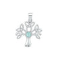 Silver Stone Pendant - Celtic Tree