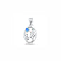 Silver Lab Opal Pendant - Cactus