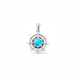 Silver Lab Opal Pendant - Spiderweb