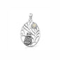 Silver Stone Pendant - Owl
