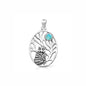 Silver Stone Pendant - Owl