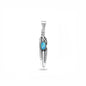 Silver Lab Opal Pendant - Feather