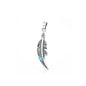 Silver Lab Opal Pendant - Feather