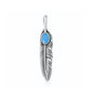 Silver Lab Opal Pendant - Feather