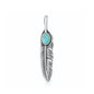 Silver Stone Pendant - Feather