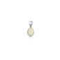 Silver Lab Opal Pendant - Oval