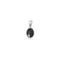 Silver Stone Pendant - Oval Onyx