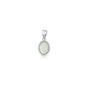 Silver Lab Opal Pendant - Oval