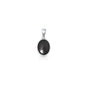 Silver Stone Pendant - Oval Onyx