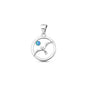 Silver Lab Opal Pendant - Bird