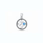 Silver Lab Opal Pendant - Faith Love Hope