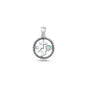 Silver Lab Opal Pendant - Faith Love Hope