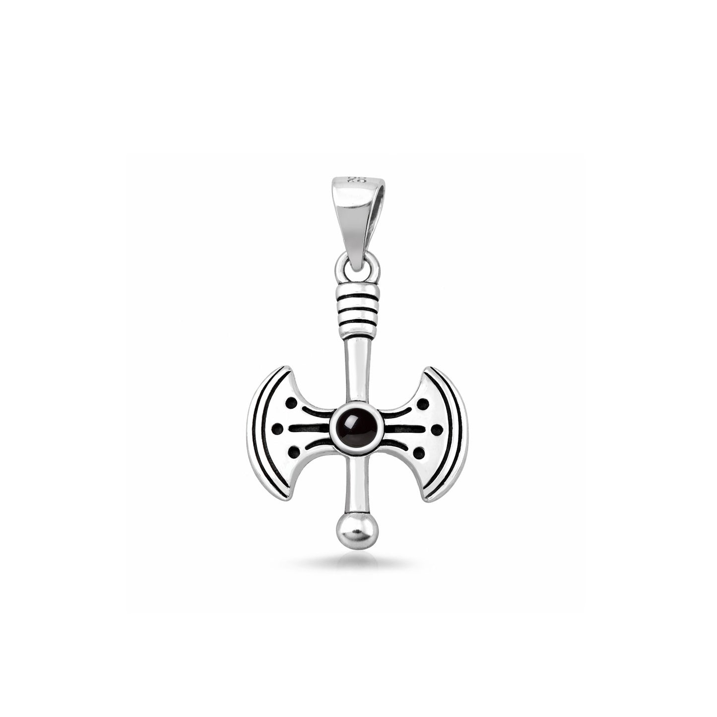 Silver Stone Pendant - Axe