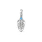 Silver Lab Opal Pendant - Tribal Dagger