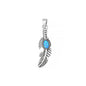 Silver Lab Opal Pendant - Feather