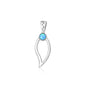 Silver Lab Opal Pendant - Tribal