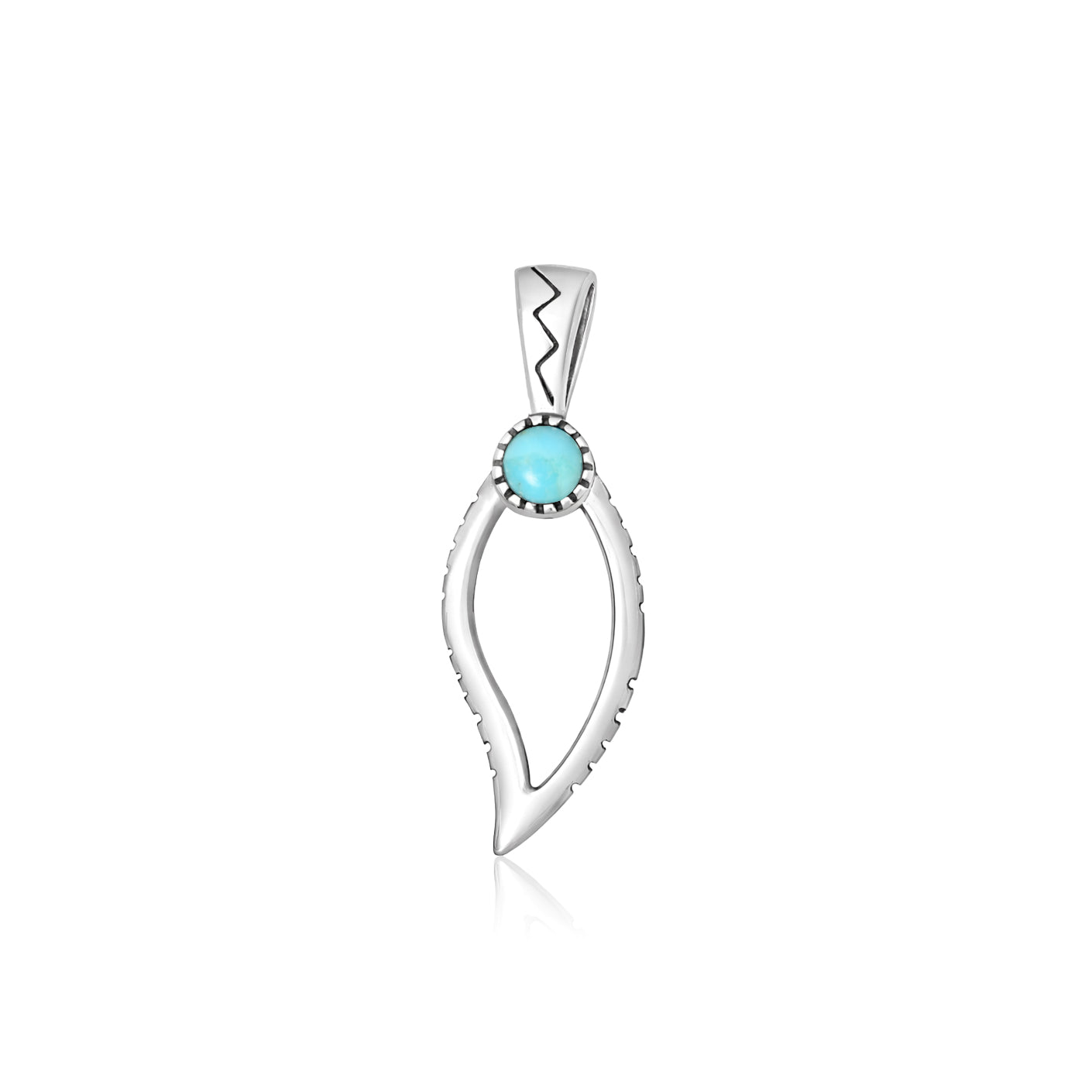 Silver Stone Pendant - Tribal
