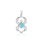 Silver Stone Pendant - Spider