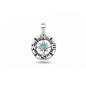 Silver Stone Pendant - Compass