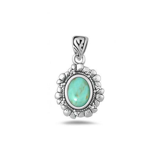 Silver Stone Pendant - Butterfly