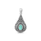 Silver Stone Pendant - Filigree