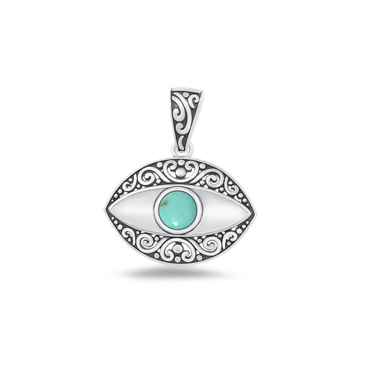 Silver Stone Pendant - Eye