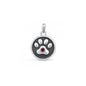 Silver Stone Pendant - Paw Print