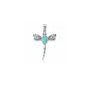 Silver Stone Pendant - Dragonfly