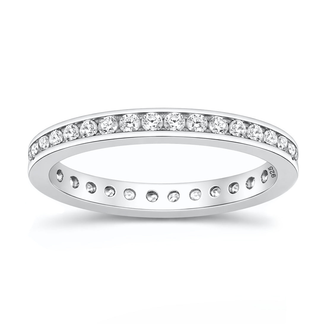 Silver Eternity CZ Ring - 2.5mm