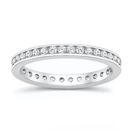 Silver Eternity CZ Ring - 2.5mm