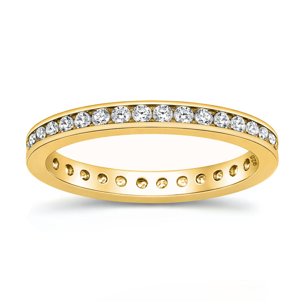 Silver Eternity CZ Ring - 2.5 mm