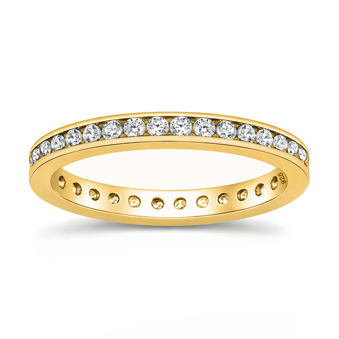Silver Eternity CZ Ring - 2.5mm