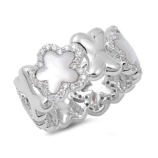 Silver CZ Ring - Star