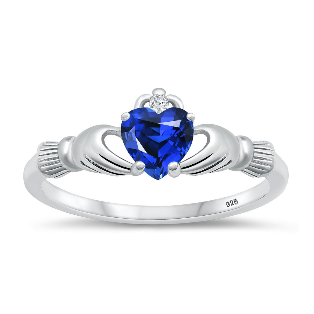 Silver CZ Ring - Claddagh