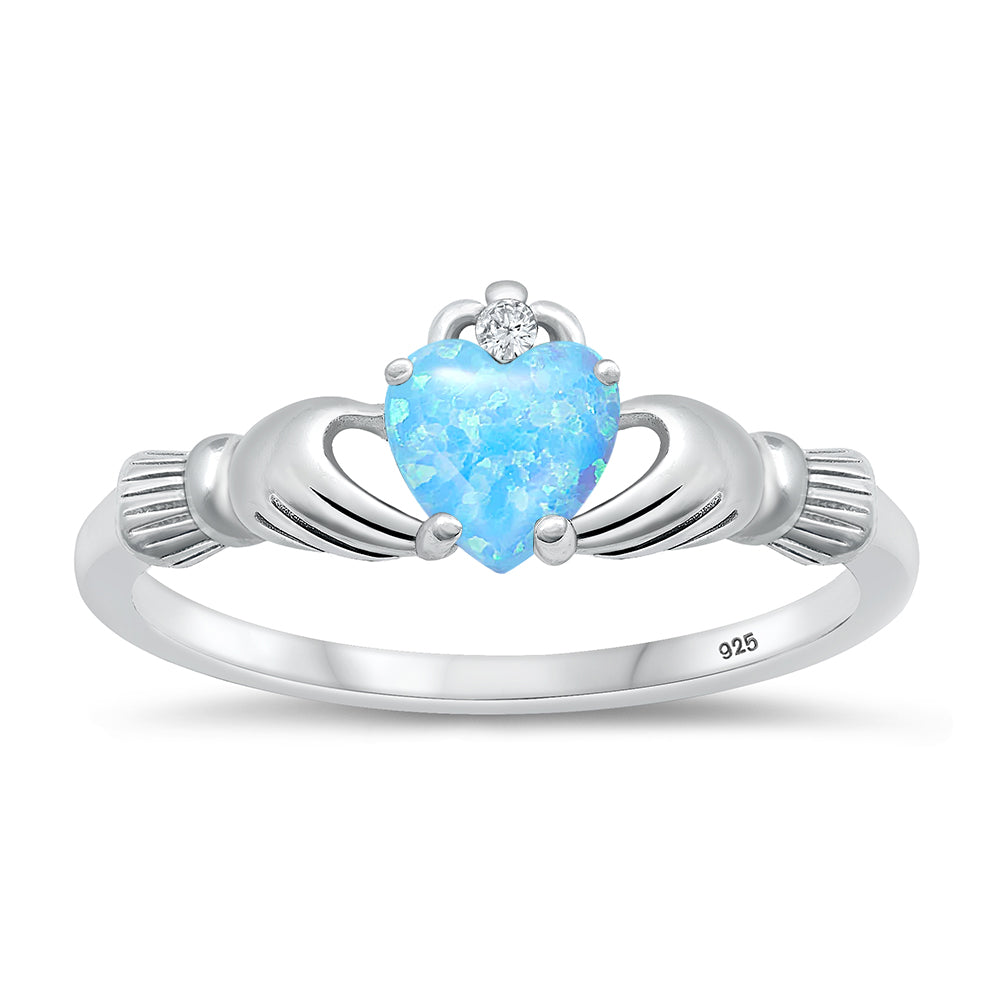 Silver CZ Ring - Claddagh