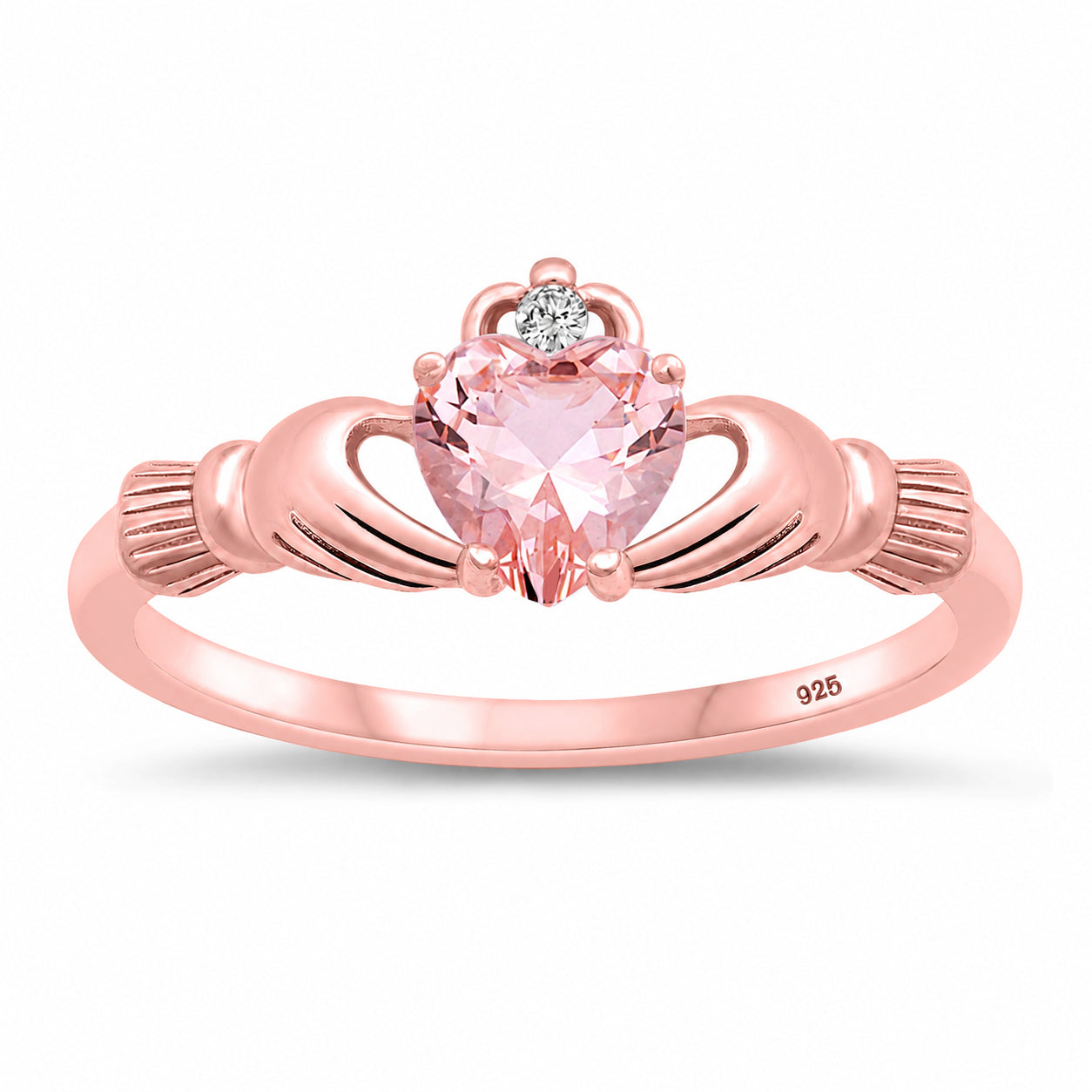 Silver CZ Ring - Claddagh