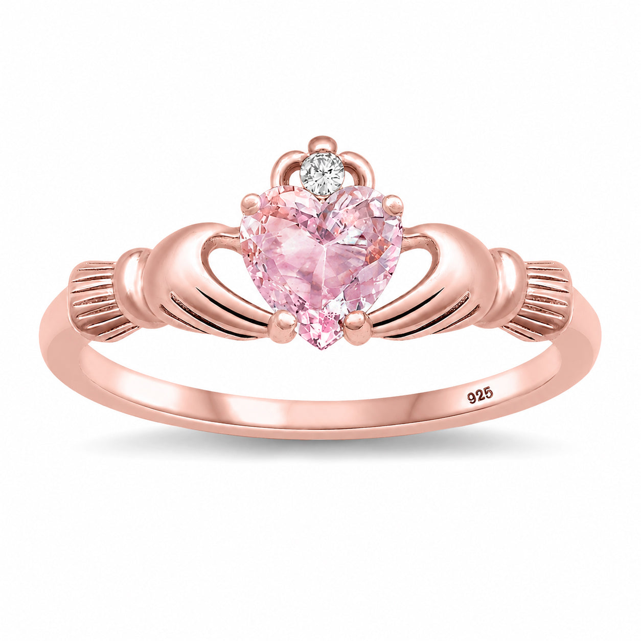 Silver CZ Ring - Claddagh