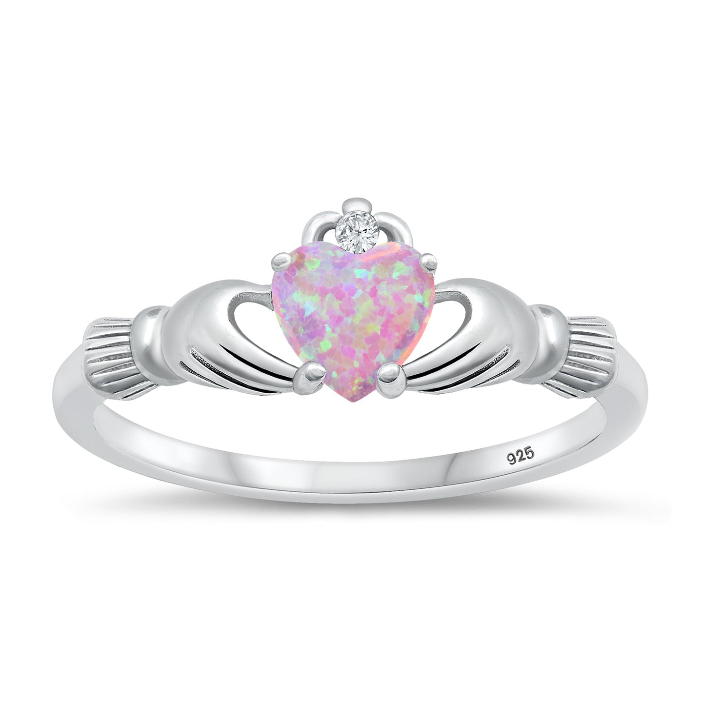 Silver CZ Ring - Claddagh