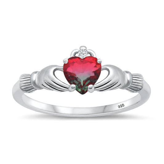 Silver CZ Ring - Claddagh