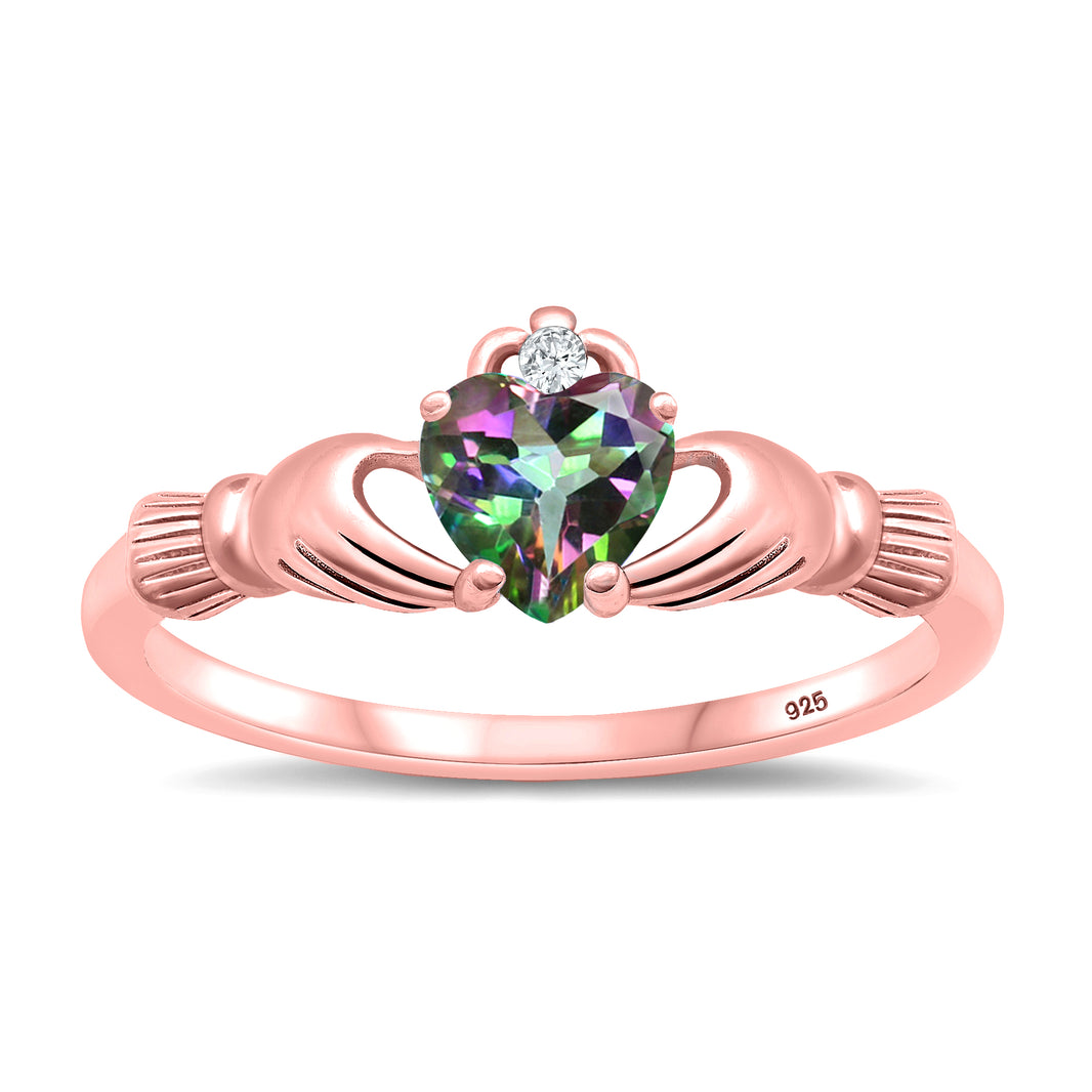 Silver CZ Ring - Claddagh