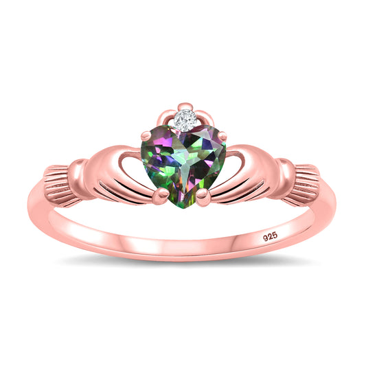 Silver CZ Ring - Claddagh
