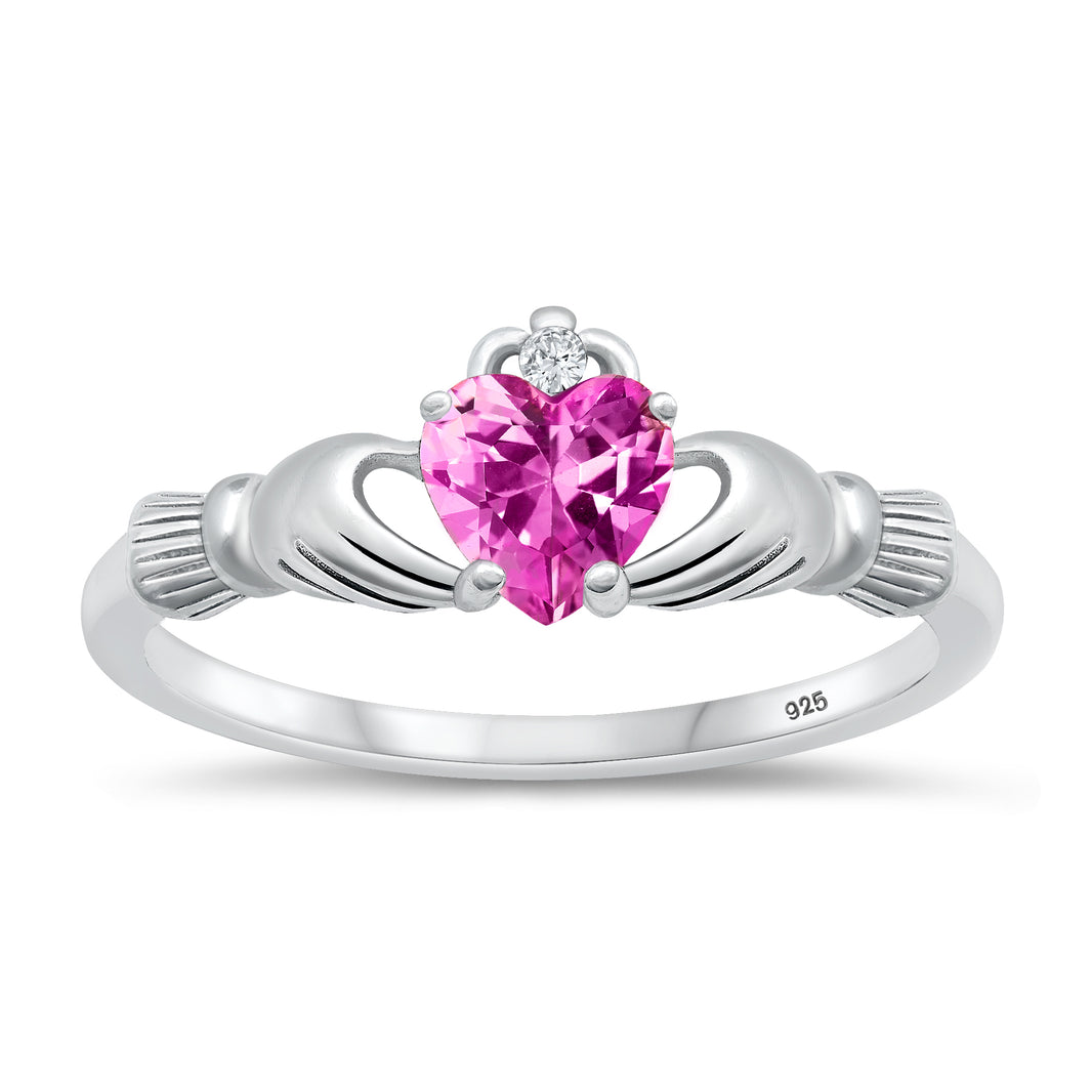 Silver CZ Ring - Claddagh