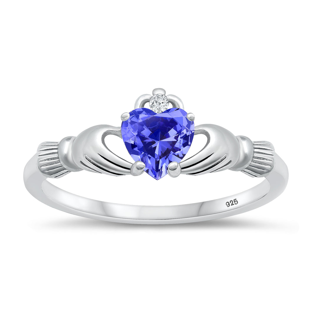 Silver CZ Ring - Claddagh