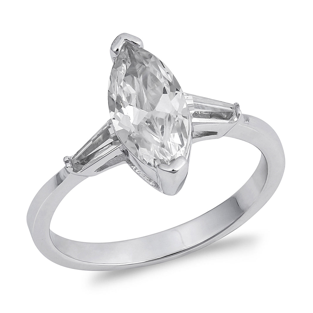 Silver CZ Ring - Marquise