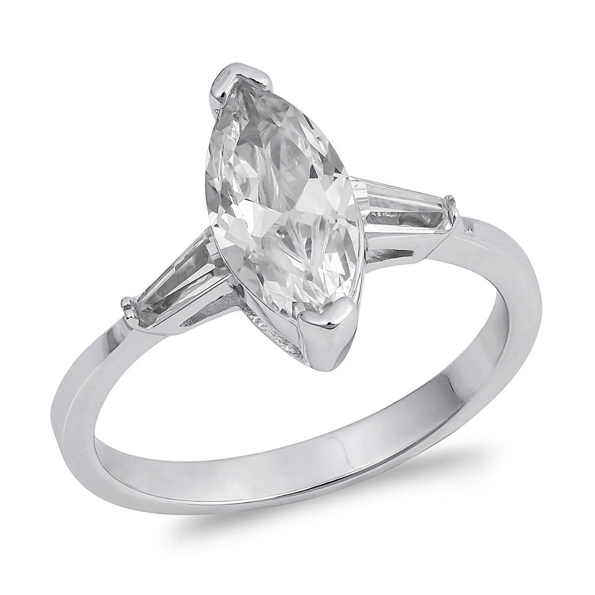Silver CZ Ring - Marquise