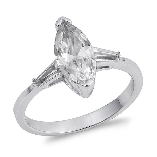 Silver CZ Ring - Marquise