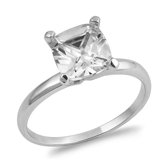 Silver CZ Ring - Solitaire