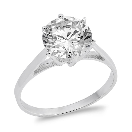 Silver CZ Ring - Solitaire