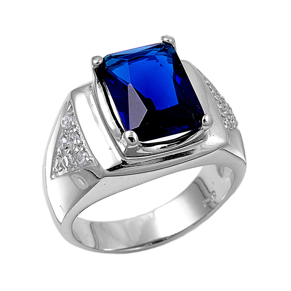 Silver Men's CZ Ring