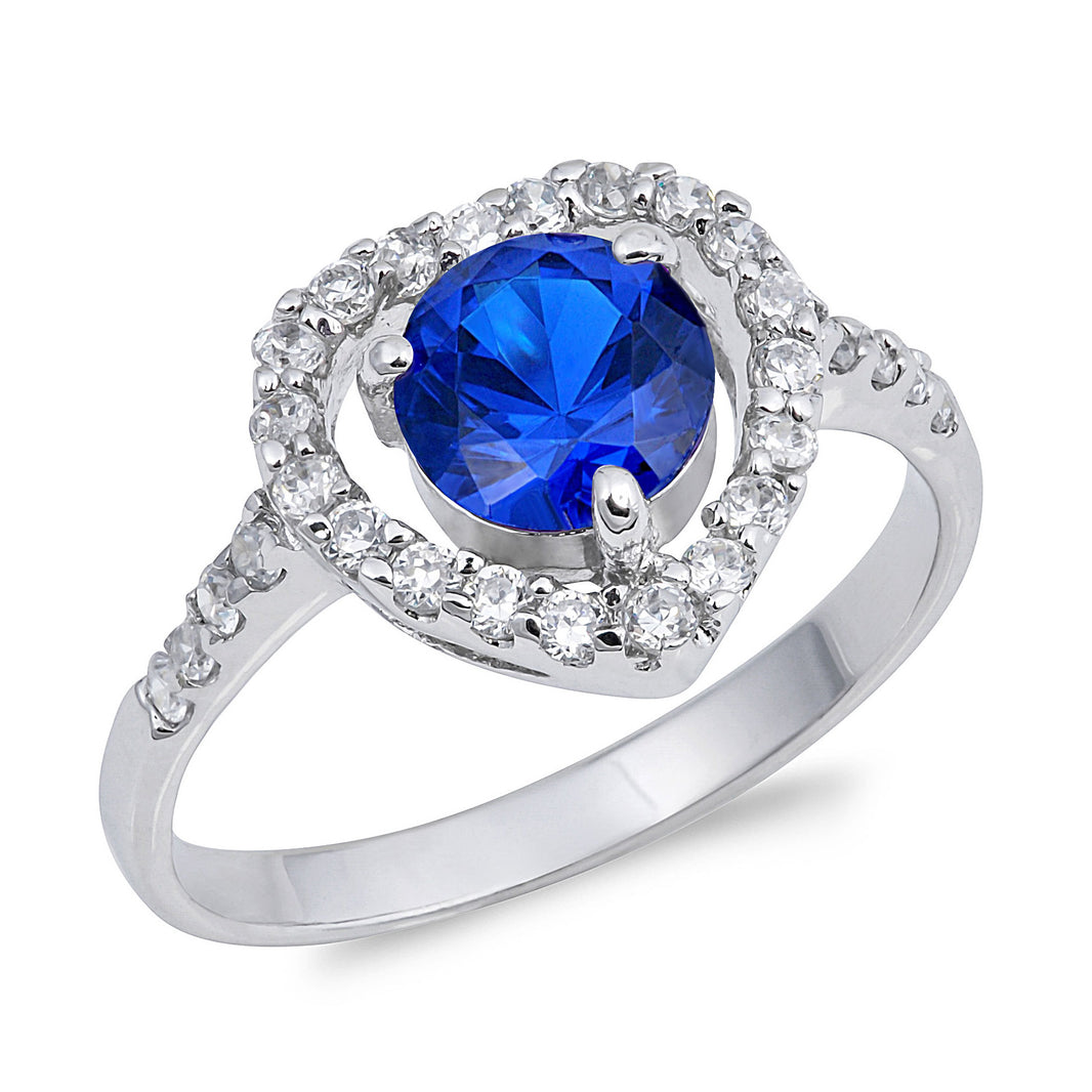 Silver CZ Ring - Heart